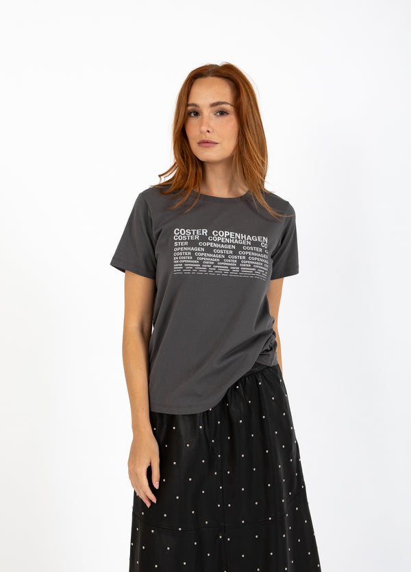 Coster Copenhagen T-SHIRT MIT LOGO - MITTELÄRMEL T-Shirt Volcanic grey - 188