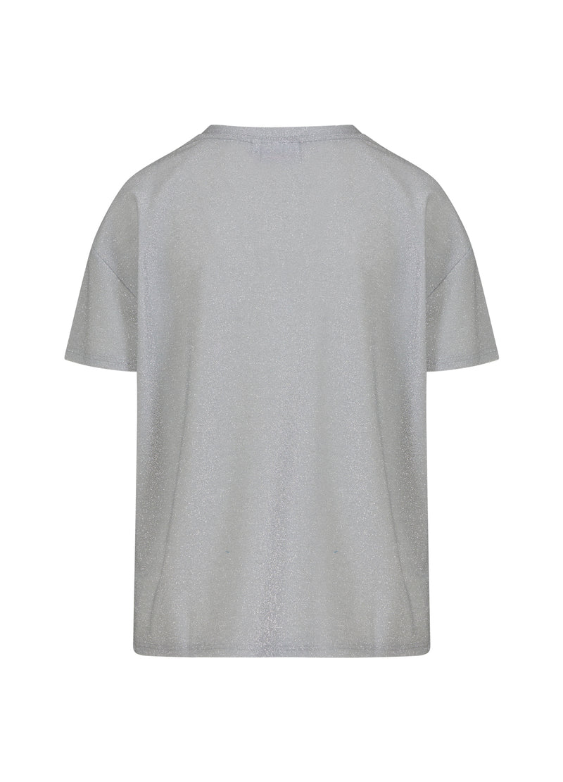 Coster Copenhagen T-SHIRT MIT SCHIMMER Shirt/Blouse Silver - 211