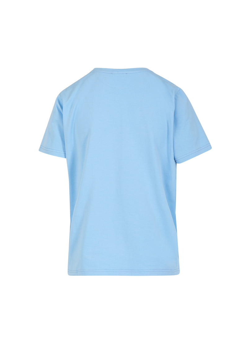 Coster Copenhagen T-SHIRT MIT STRASSSTEINEN Shirt/Blouse Pastel blue - 538