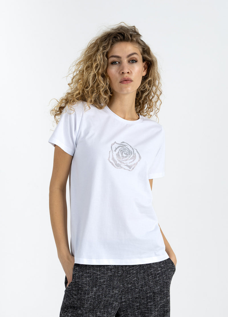 Coster Copenhagen T-SHIRT MIT STRASSSTEINEN Shirt/Blouse White - 200