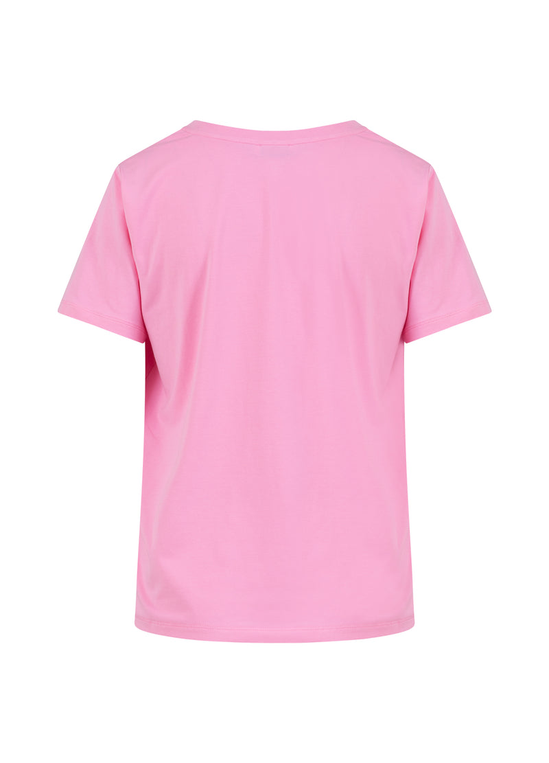 Coster Copenhagen T-SHIRT MIT V-AUSSCHNITT - HALBÄRMEL T-Shirt Bubble pink - 690