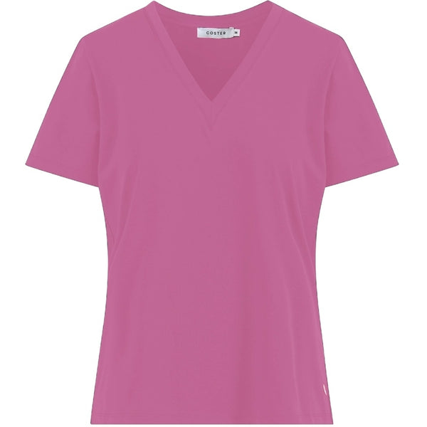 Coster Copenhagen T-SHIRT MIT V-AUSSCHNITT - HALBÄRMEL T-Shirt Magenta - 861