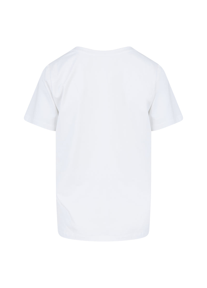 Coster Copenhagen T-SHIRT MIT V-AUSSCHNITT - HALBÄRMEL T-Shirt White - 200