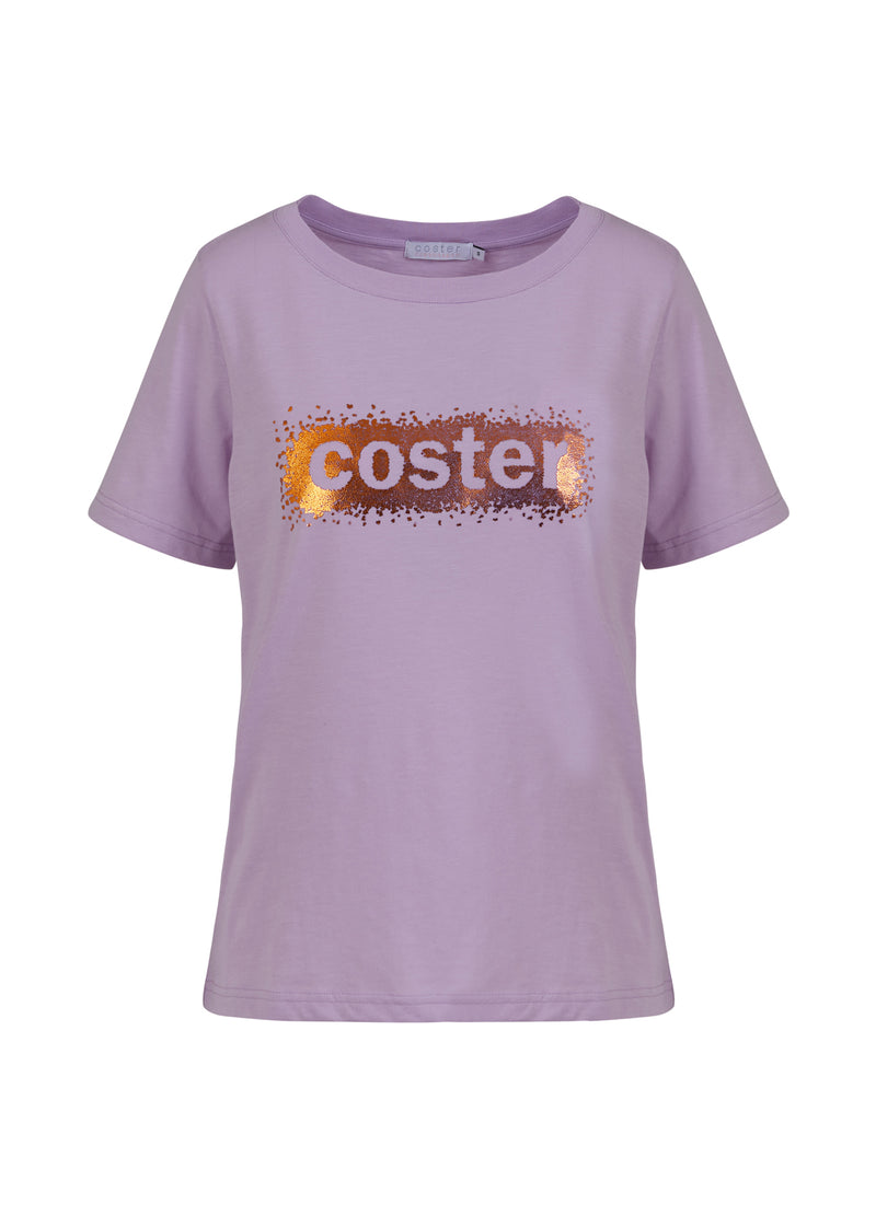 Coster Copenhagen T-SHIRT MIT UMGEKEHRTEM CAVIAR-LOGO - MITTLERE ÄRMEL T-Shirt Lavender - 824
