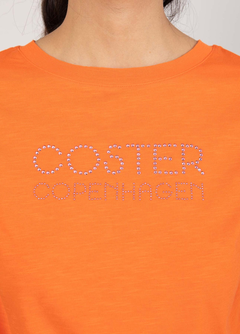 Coster Copenhagen T - SHIRT MIT COSTER-LOGO IN NIETEN - KAPPENÄRMEL T-Shirt Mandarin - 760