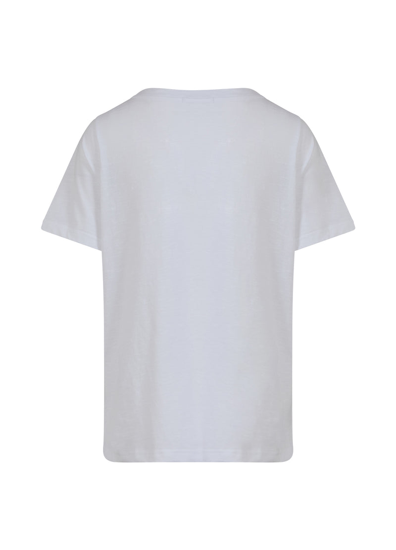 Coster Copenhagen T-SHIRT MIT KUSSLIPPEN – MITTELÄRMEL T-Shirt White - 200