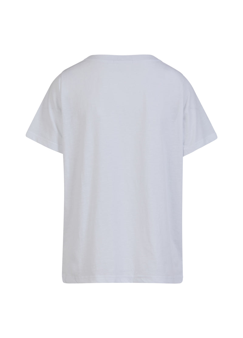 Coster Copenhagen T-SHIRT MIT FARBMISCHUNG – MITTELÄRMEL T-Shirt White - 200