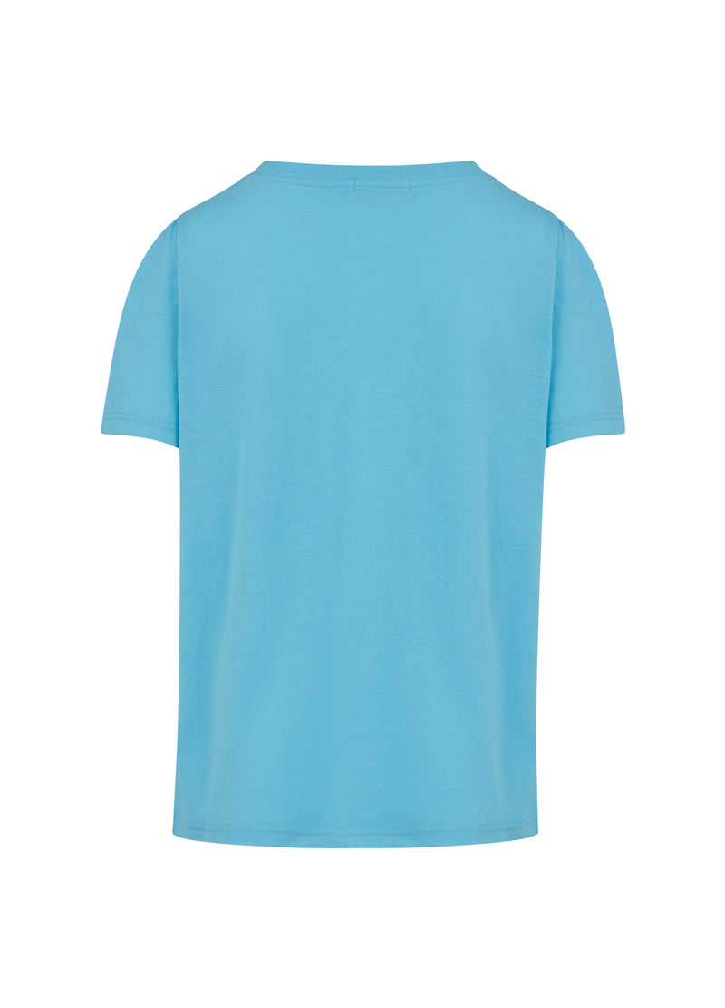 Coster Copenhagen T-SHIRT MIT FALTEN T-Shirt Aqua blue - 585