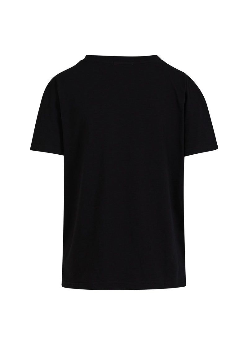 Coster Copenhagen T-SHIRT MIT FALTEN T-Shirt Black - 100