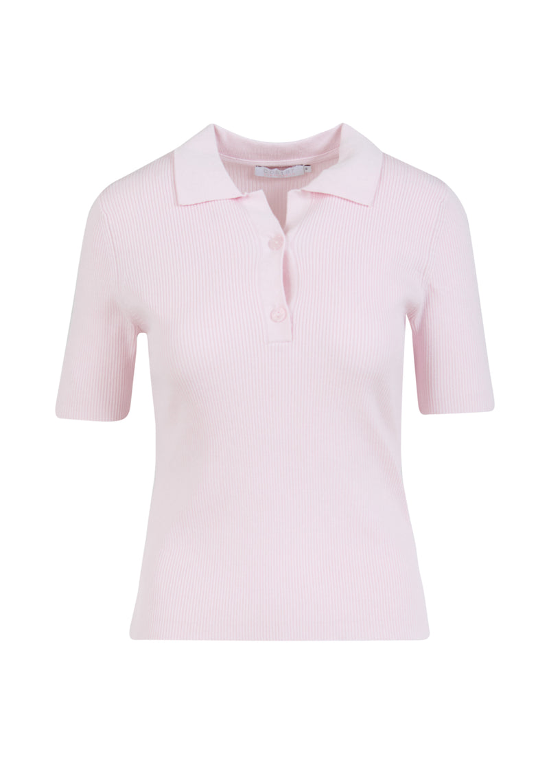 Coster Copenhagen TIGHT KNIT POLO Knitwear Powder rose - 686