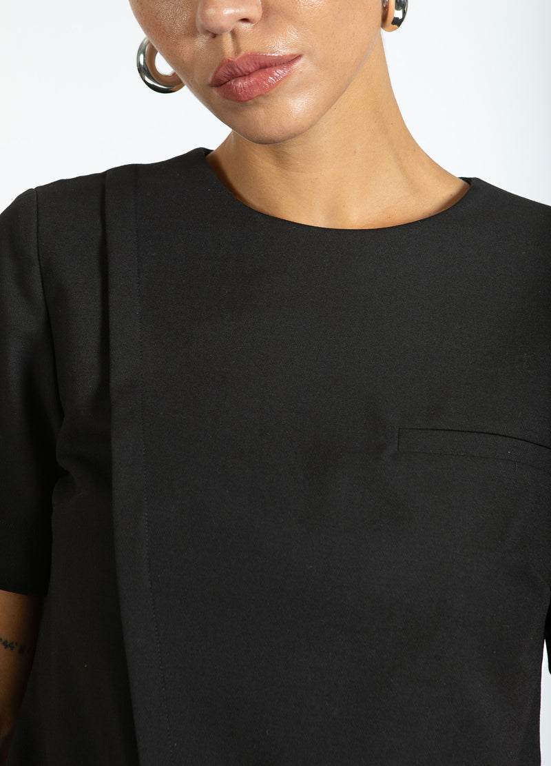 Coster Copenhagen TOP MIT FALTENDETAIL Shirt/Blouse Black - 100