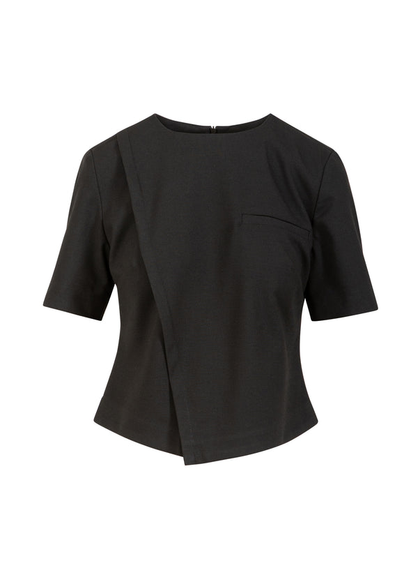 Coster Copenhagen TOP MIT FALTENDETAIL Shirt/Blouse Black - 100