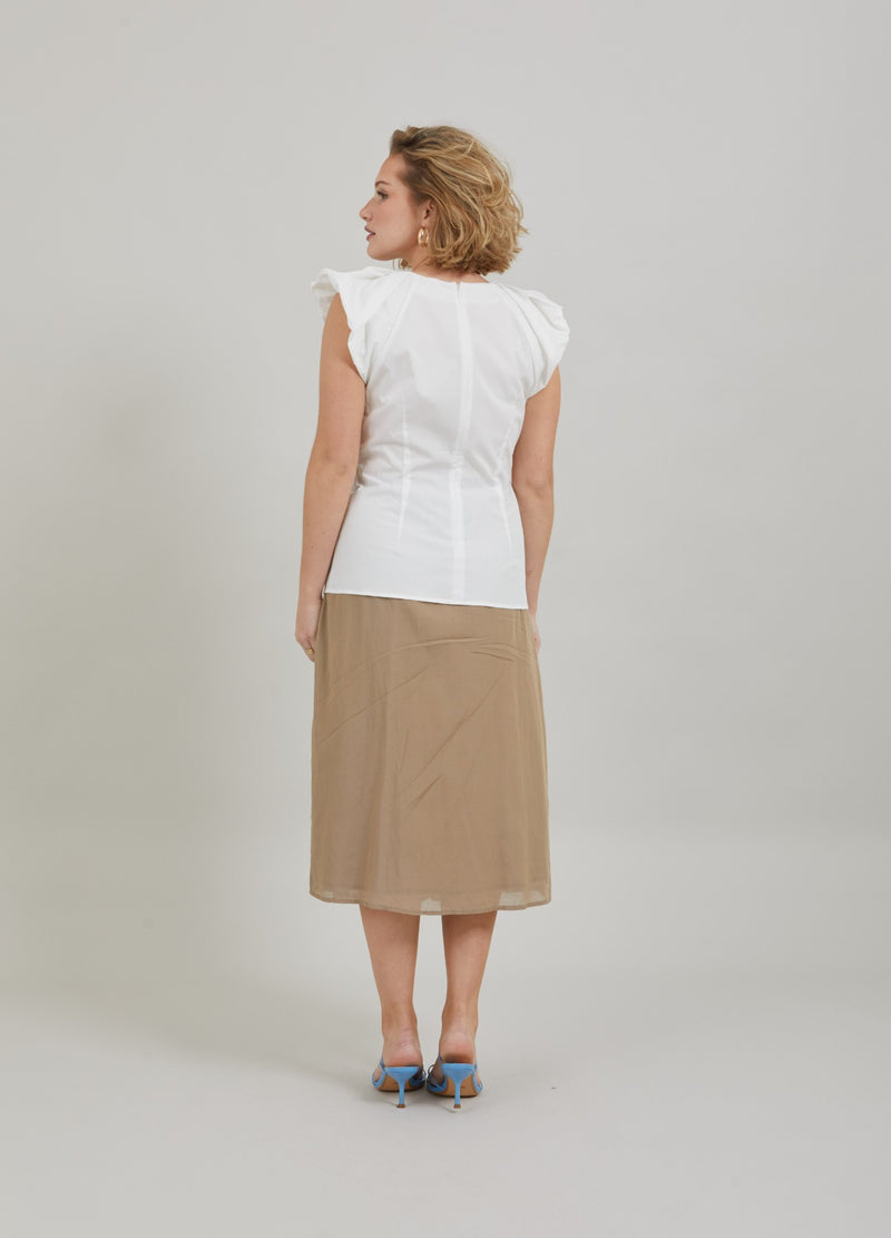 Coster Copenhagen  TOP MIT FALTEN  Top - Short sleeve White - 200