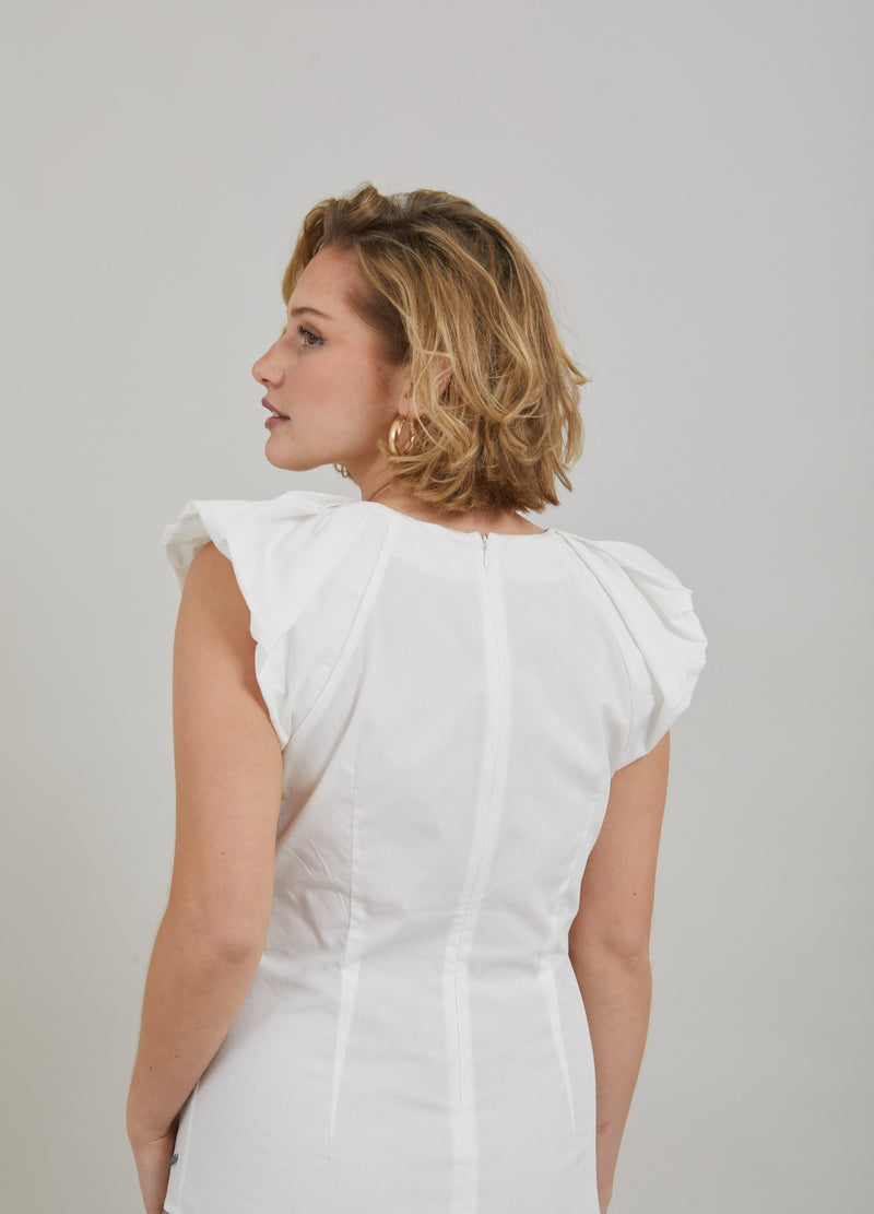 Coster Copenhagen  TOP MIT FALTEN  Top - Short sleeve White - 200