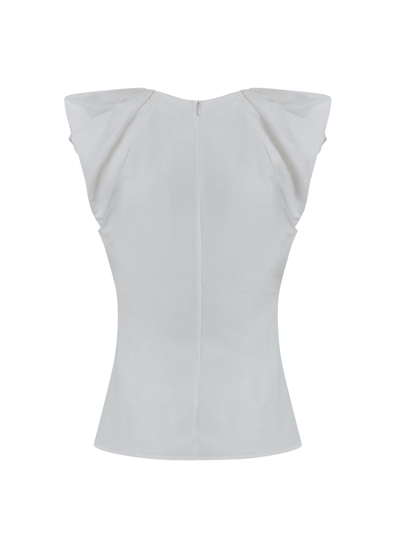 Coster Copenhagen  TOP MIT FALTEN  Top - Short sleeve White - 200