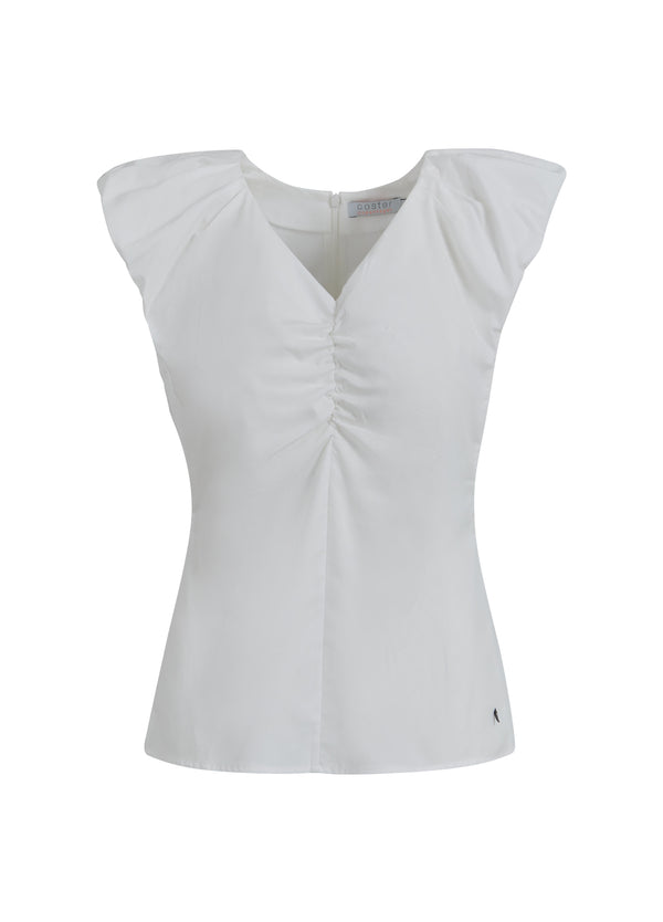 Coster Copenhagen  TOP MIT FALTEN  Top - Short sleeve White - 200
