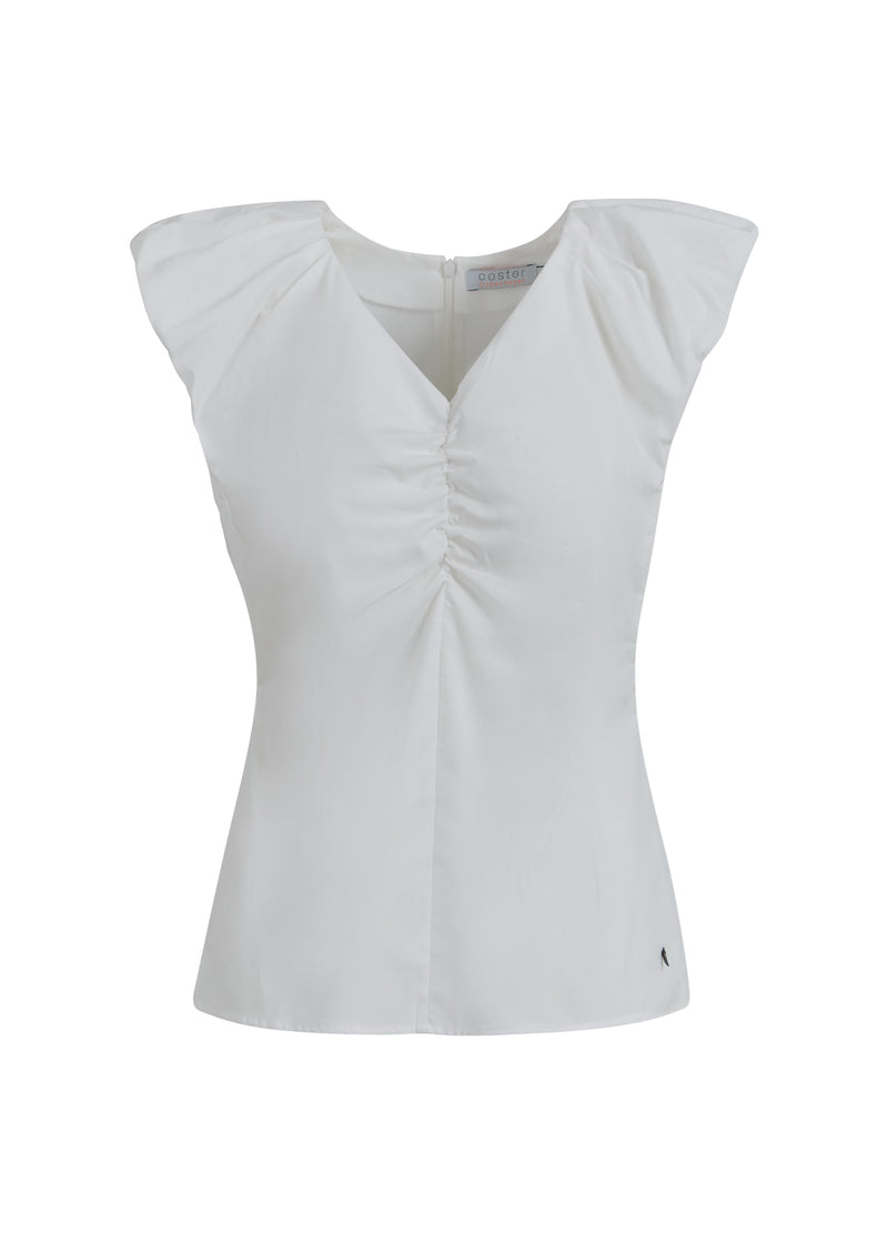 Coster Copenhagen  TOP MIT FALTEN  Top - Short sleeve White - 200