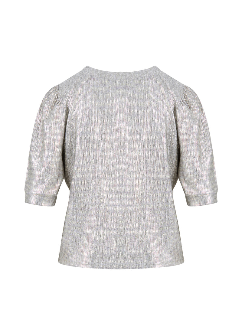 Coster Copenhagen TOP MIT PUFFÄRMELN Shirt/Blouse Silver/gold - 212