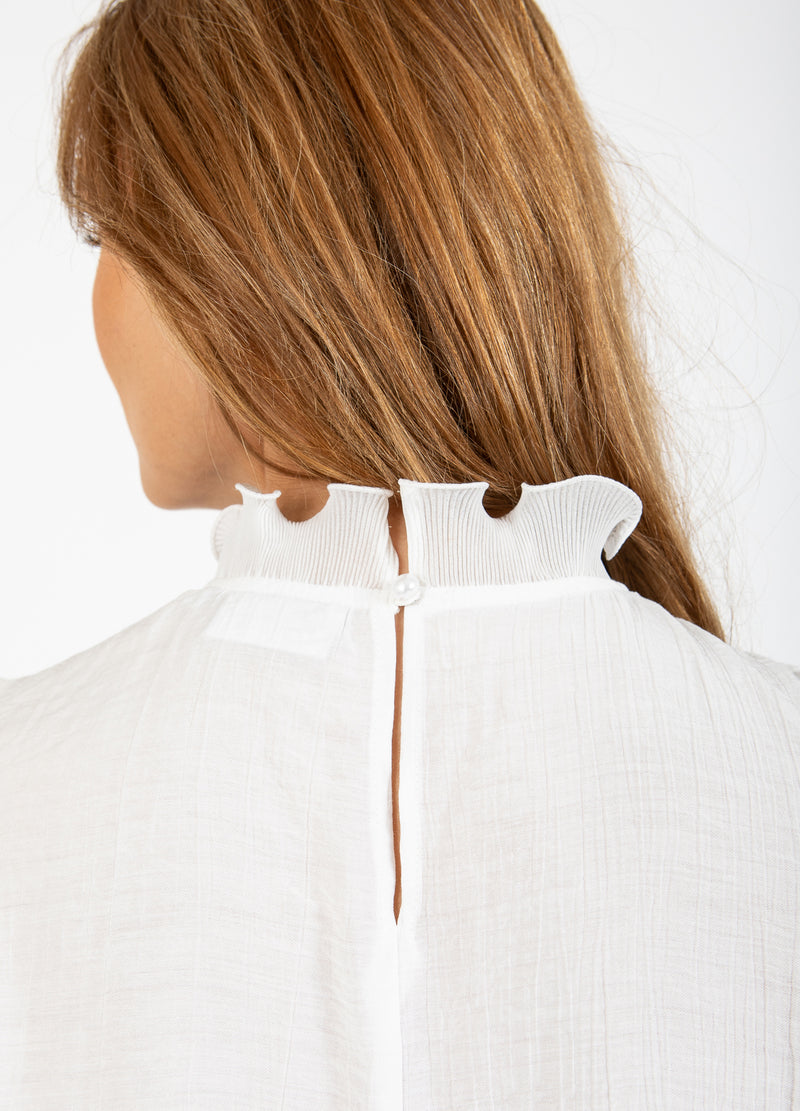 Coster Copenhagen TOP MIT RÜSCHEN Shirt/Blouse Off white - 201