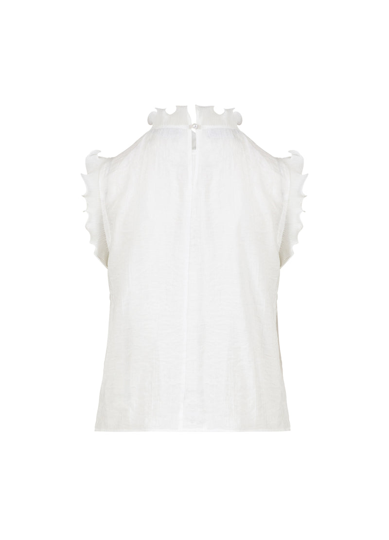 Coster Copenhagen TOP MIT RÜSCHEN Shirt/Blouse Off white - 201