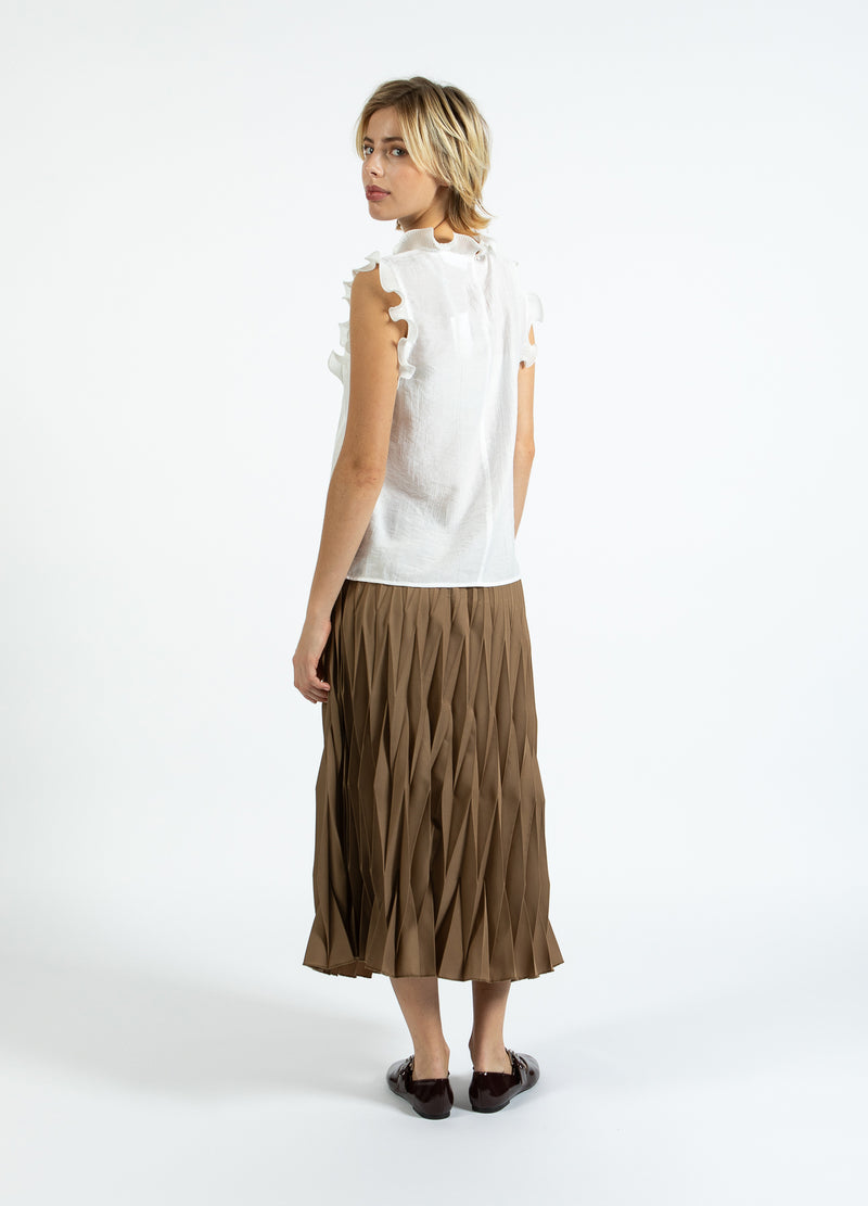 Coster Copenhagen TOP MIT RÜSCHEN Shirt/Blouse Off White - 202