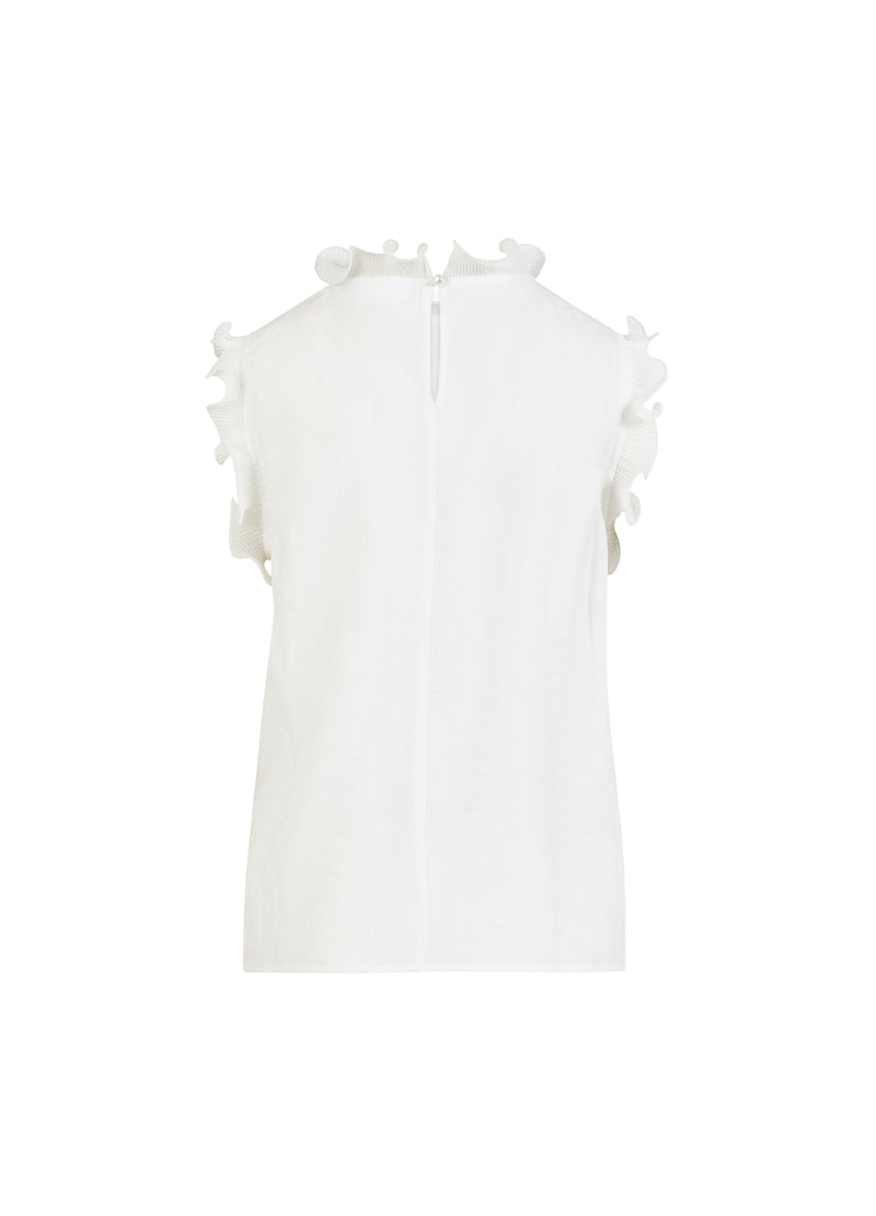 Coster Copenhagen TOP MIT RÜSCHEN Shirt/Blouse Off White - 202