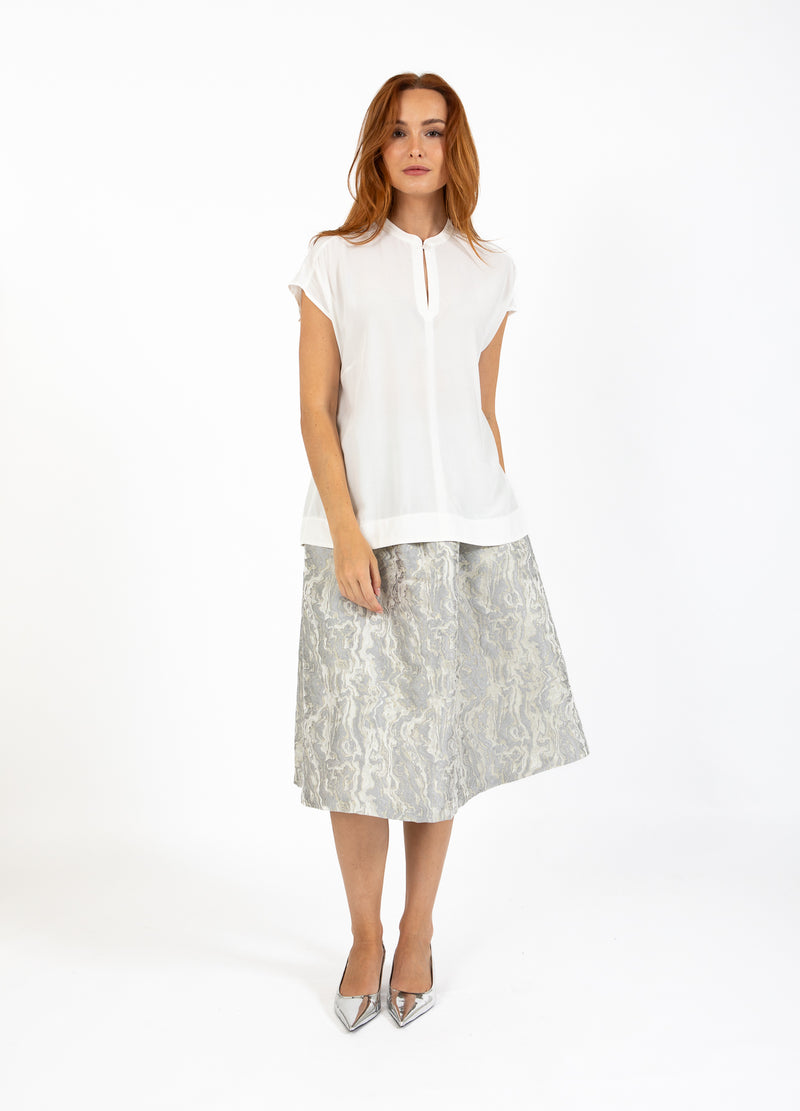 Coster Copenhagen TOP MIT STEHKRAGEN Shirt/Blouse Off white - 201