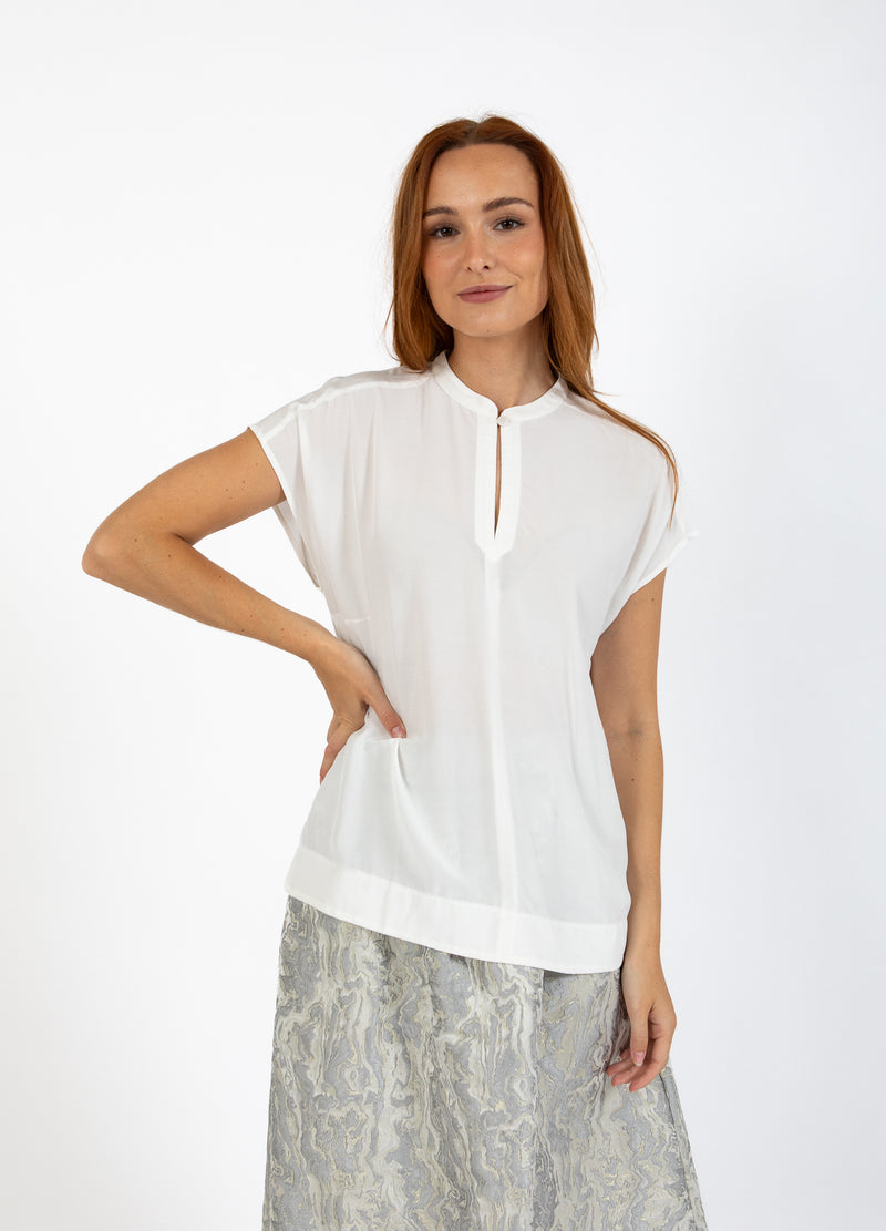 Coster Copenhagen TOP MIT STEHKRAGEN Shirt/Blouse Off white - 201