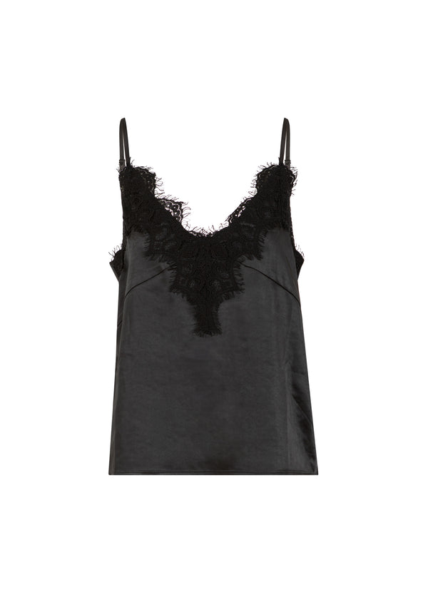 Coster Copenhagen Top with lace detail Top - Short sleeve Black - 100