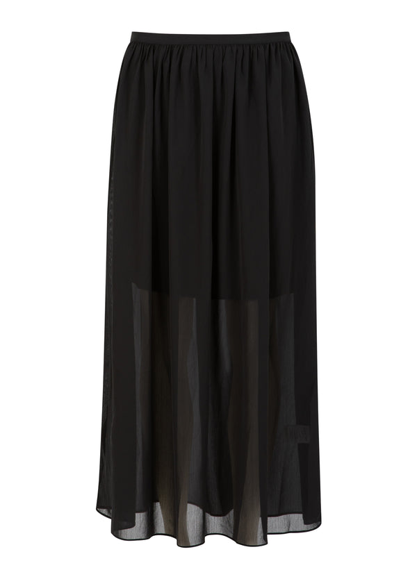 Coster Copenhagen Transparent midi skirt Skirt Black - 100