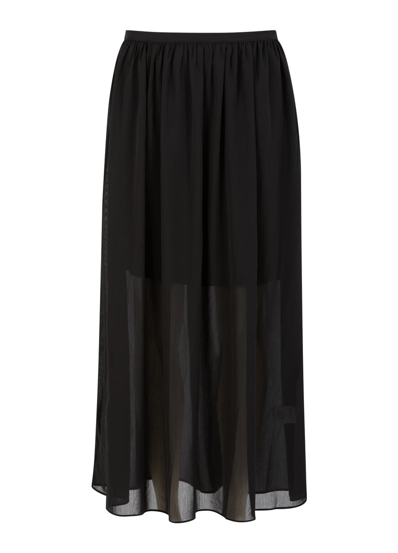 Coster Copenhagen Transparent midi skirt Skirt Black - 100