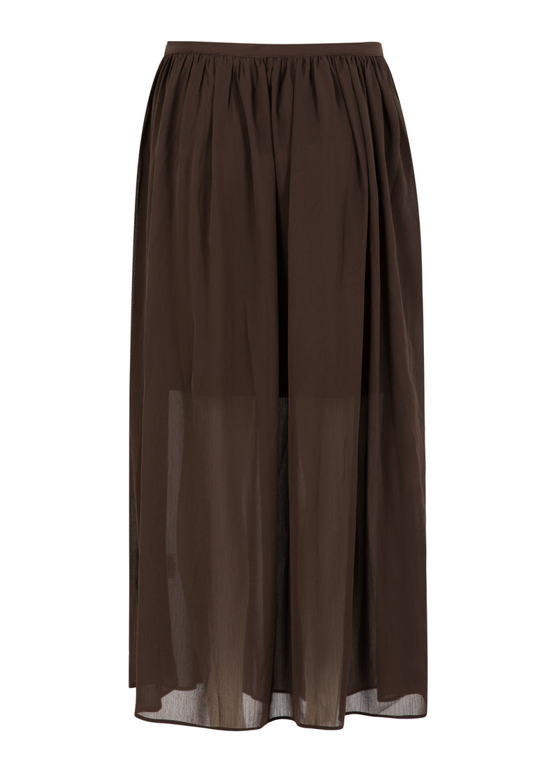 Coster Copenhagen Transparent midi skirt Skirt Dark Brown - 335