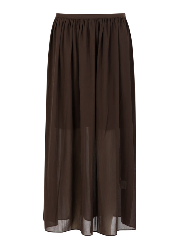 Coster Copenhagen Transparent midi skirt Skirt Dark Brown - 335