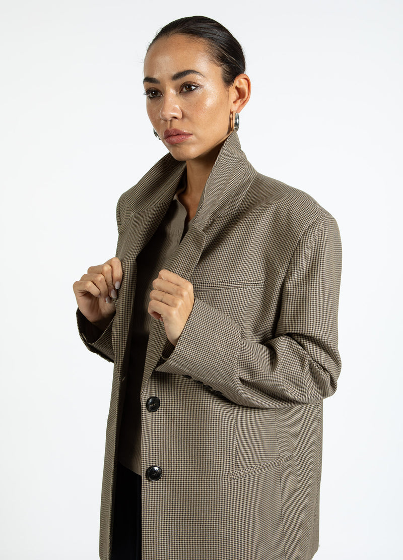 Coster Copenhagen ÜBERGROßES KARIERTES SAKKO Blazer Brown check - 371