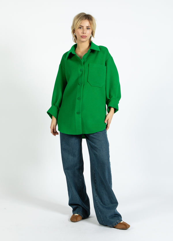 Coster Copenhagen ÜBERGROßE BABYRIPPENJACKE Outerwear Lush green - 444