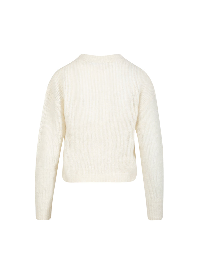 Coster Copenhagen V-AUSSCHNITT STRICK IN ALPAKA Knitwear Off White - 202