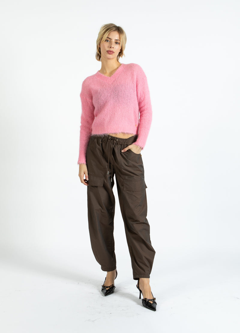 Coster Copenhagen V-AUSSCHNITT STRICK IN ALPAKA Knitwear Tropical pink - 689