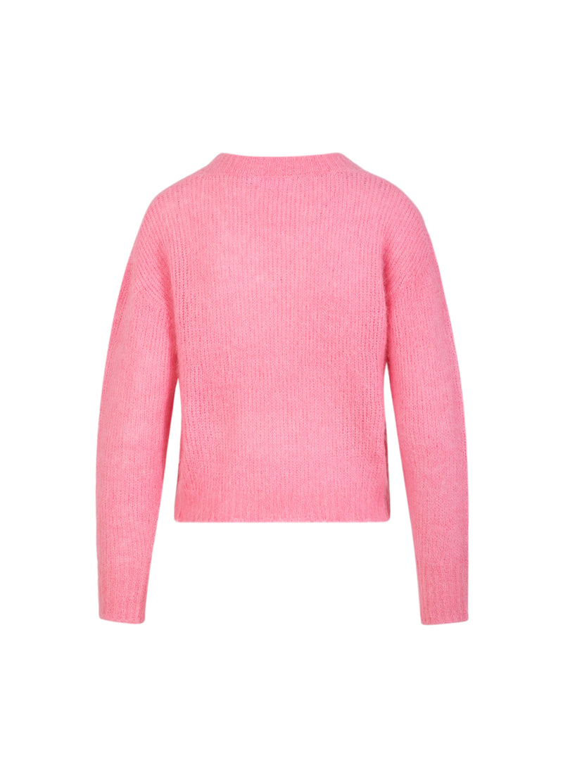 Coster Copenhagen V-AUSSCHNITT STRICK IN ALPAKA Knitwear Tropical pink - 689