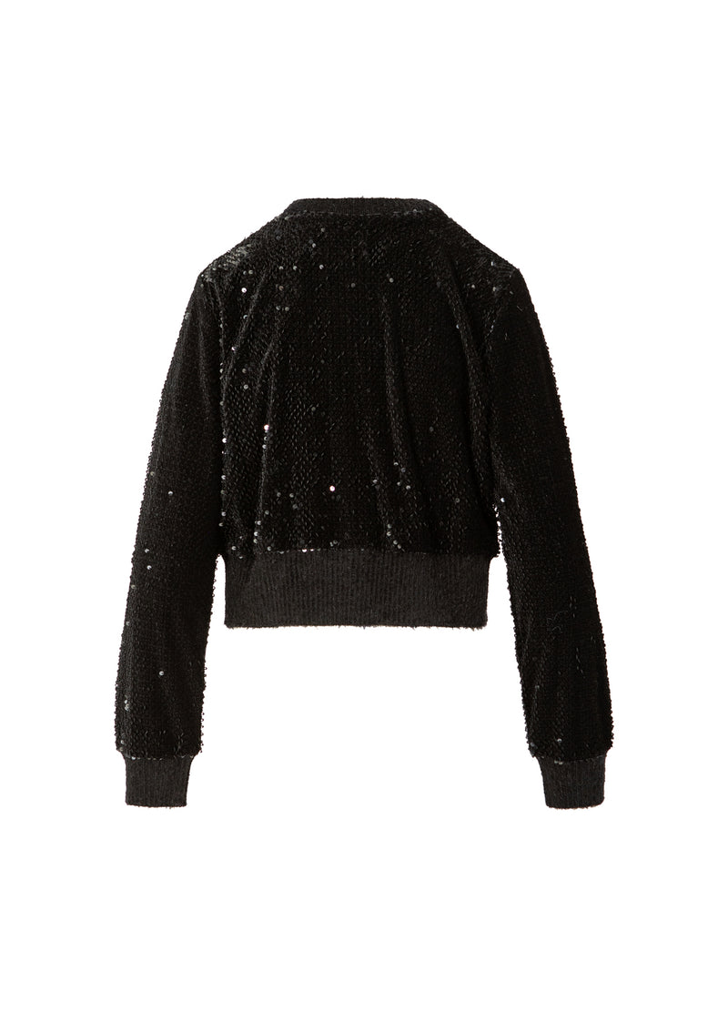 Coster Copenhagen VELVET PAILLETTEN STRICKJACKE Shirt/Blouse Black - 100
