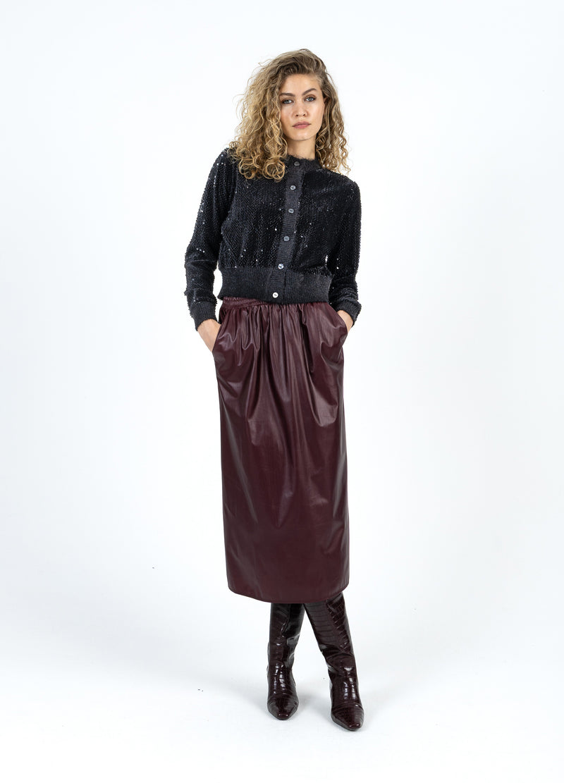 Coster Copenhagen VELVET PAILLETTEN STRICKJACKE Shirt/Blouse Black - 100