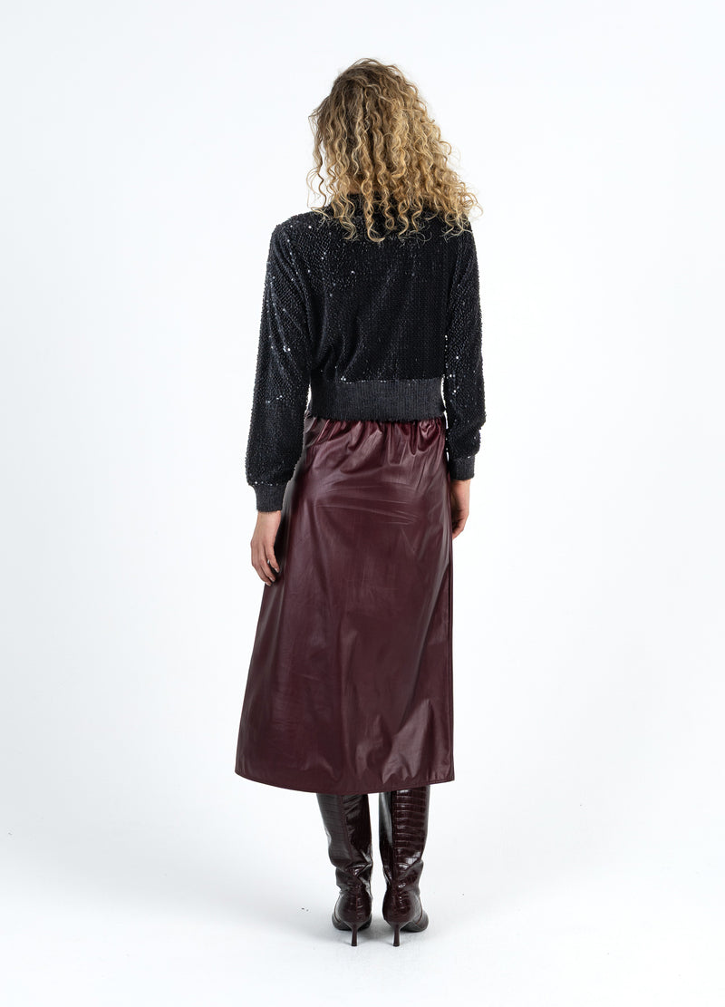 Coster Copenhagen VELVET PAILLETTEN STRICKJACKE Shirt/Blouse Black - 100