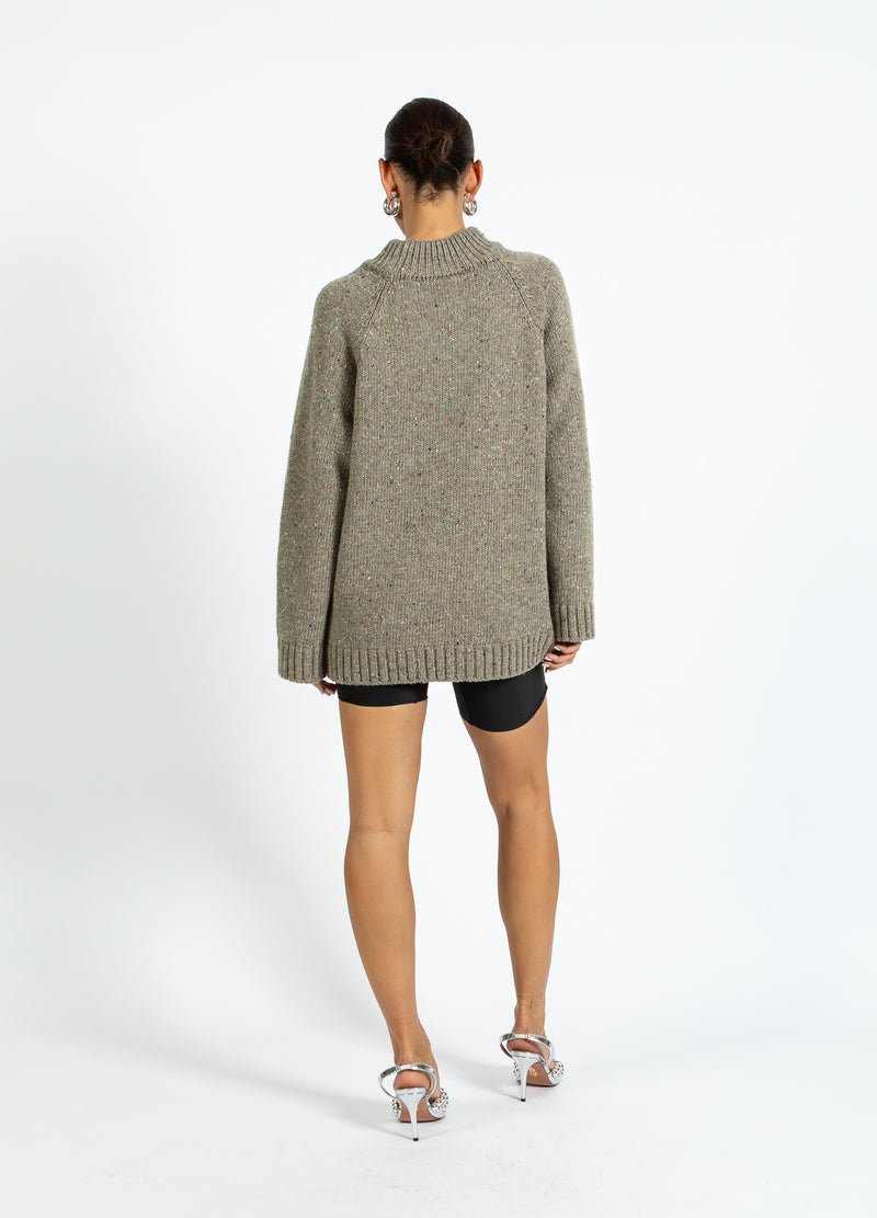 Coster Copenhagen VERDAMMT GESTRICKT Knitwear Taupe melange - 313