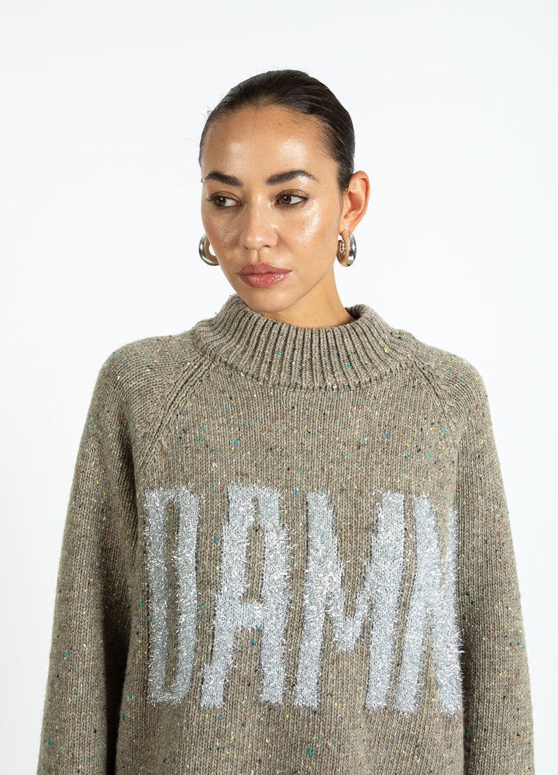 Coster Copenhagen VERDAMMT GESTRICKT Knitwear Taupe melange - 313