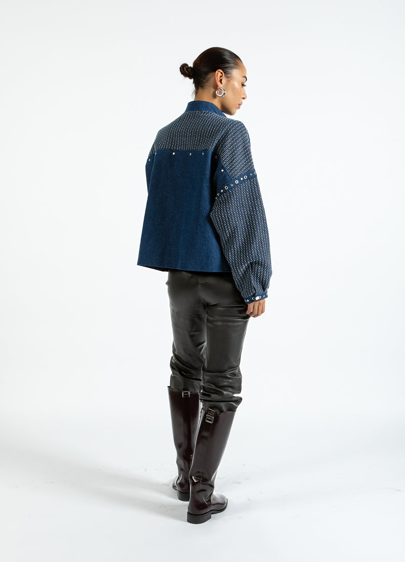 Coster Copenhagen VERZIERTE JEANSJACKE Outerwear Blue denim - 510