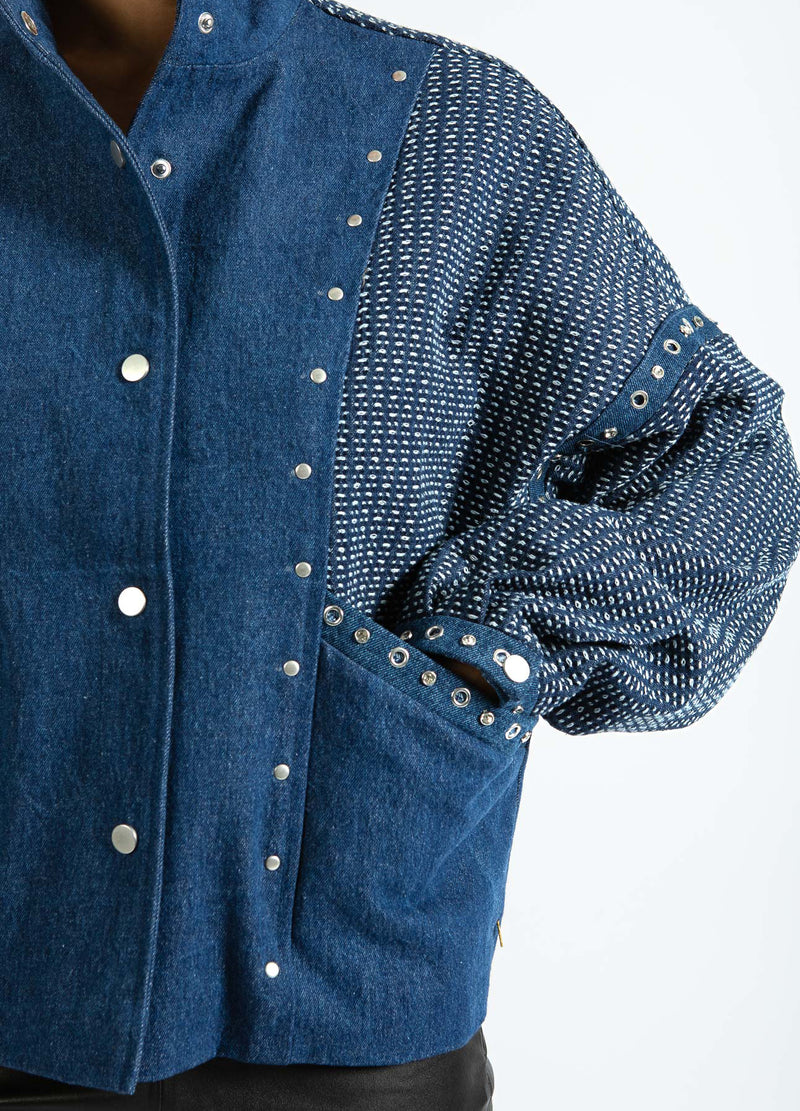 Coster Copenhagen VERZIERTE JEANSJACKE Outerwear Blue denim - 510