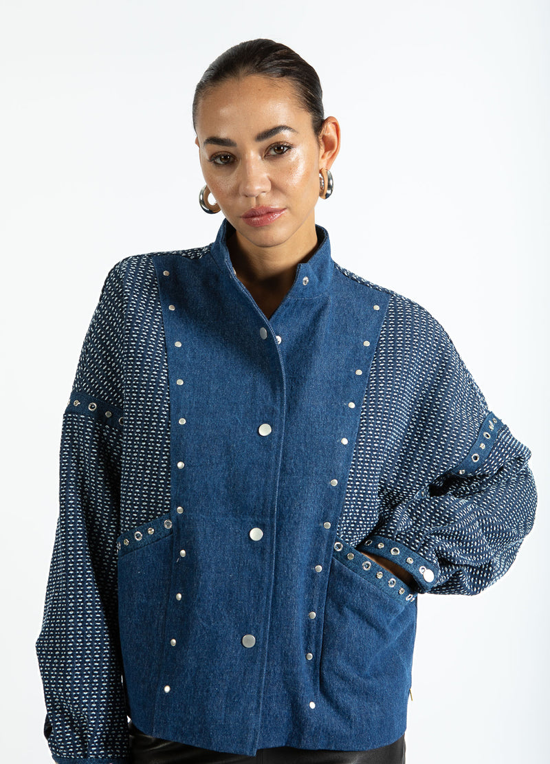 Coster Copenhagen VERZIERTE JEANSJACKE Outerwear Blue denim - 510