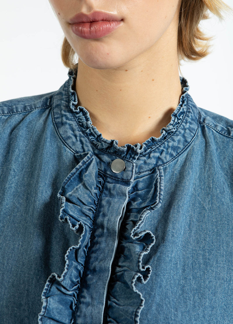 Coster Copenhagen WEICHE JEANSHEMD Shirt/Blouse Denim blue - 559
