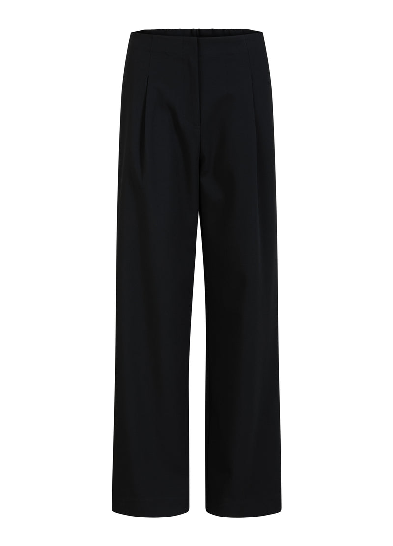 Coster Copenhagen WEITE GESCHÄFTSHOSEN - SILLE FIT Pants Black - 100