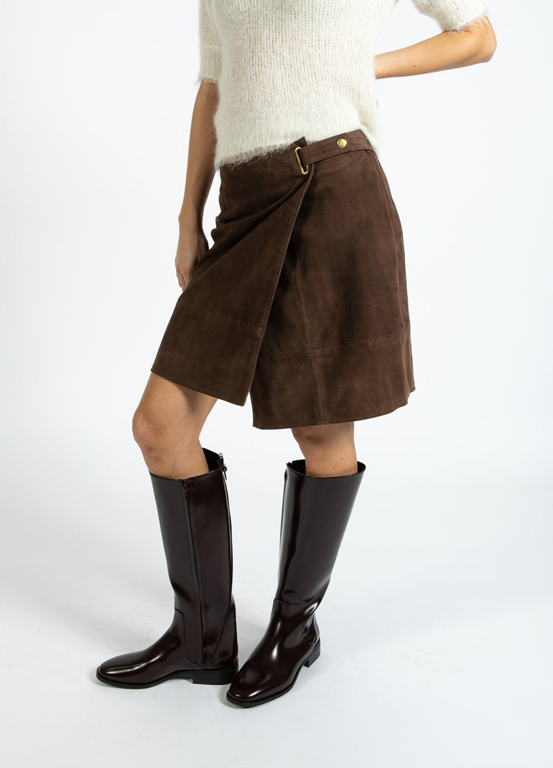 Coster Copenhagen WILDLEDER-ROCK Skirt Warm brown - 367