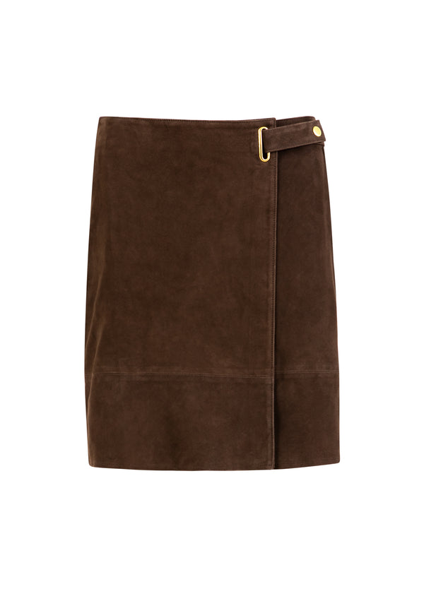Coster Copenhagen WILDLEDER-ROCK Skirt Warm brown - 367